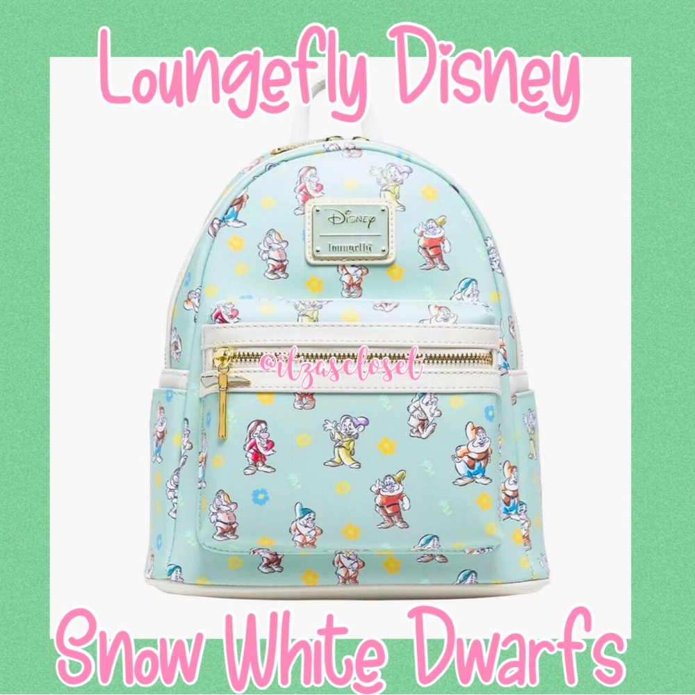 Loungefly Disney Snow White & the Seven Dwarfs Green Mini Backpack Exclusive NWT